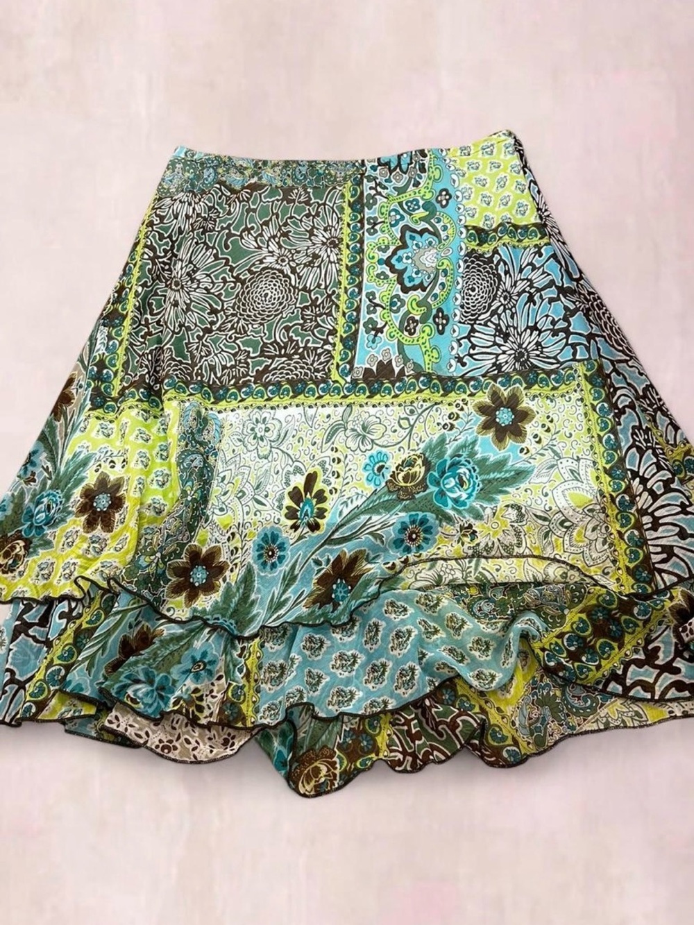Elementz Fairycore multi-coloured layered skirt